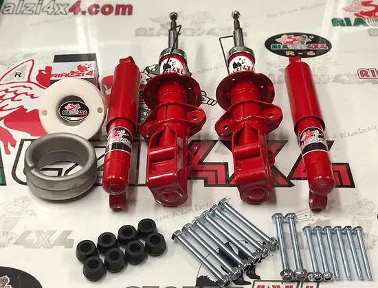 Kit completo ammortizzatori da 4 cm panda 4x4 prima serie da 1980 a 2003 / DOPPIO SPESSORE