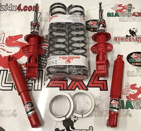 Kit completo ammortizzatori 3 cm panda 2wd prima serie da 1980 a 2003 / A MOLLA